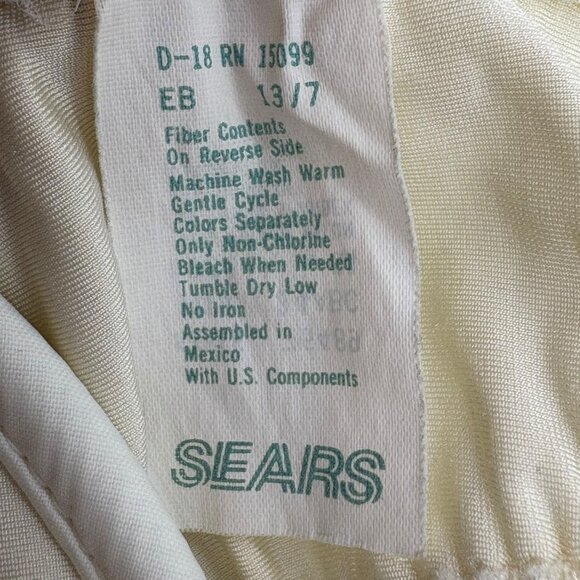 Vintage Sears Nylon & Lycra Spandex Underwire Bra 34ABC Ivory Front Clasp - Picture 5 of 5